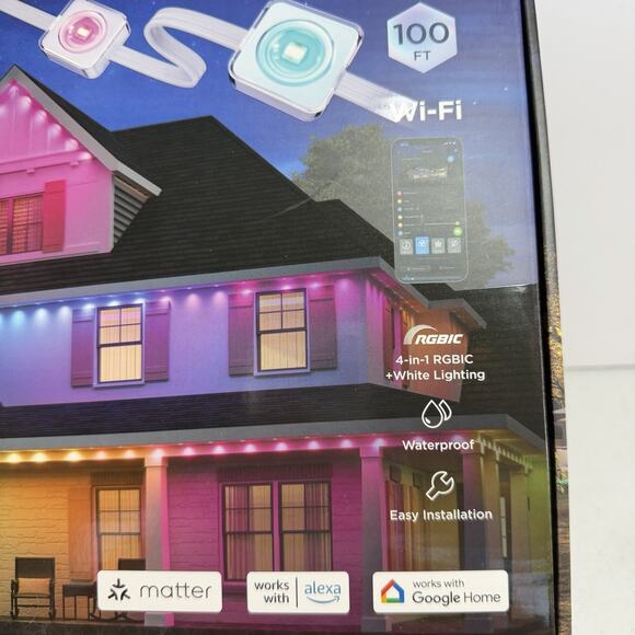 Govee Permanent Outdoor Lights Elite 100ft RGBIC+White WiFi Alexa Google - Picture 3 of 6